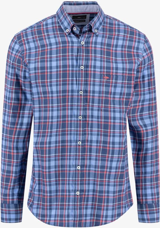Fynch Hatton - 15086270 - Overhemd - Lange Mouwen - Katoen - Klassiek Ruitpatroon