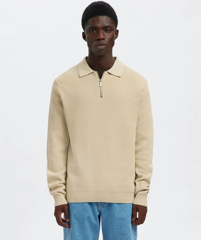 Regular fit gebreide pullover van biologisch katoen, model 'DANE'