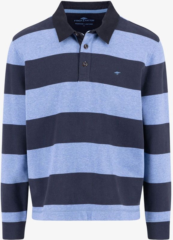 FYNCH-HATTON - Sweatvest - Crystal blue - Met Streepmotief