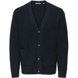 Onsframe - Gebreid Vest - V-Hals - Lange Mouwen - Halve Knoopsluiting - Relaxed Fit