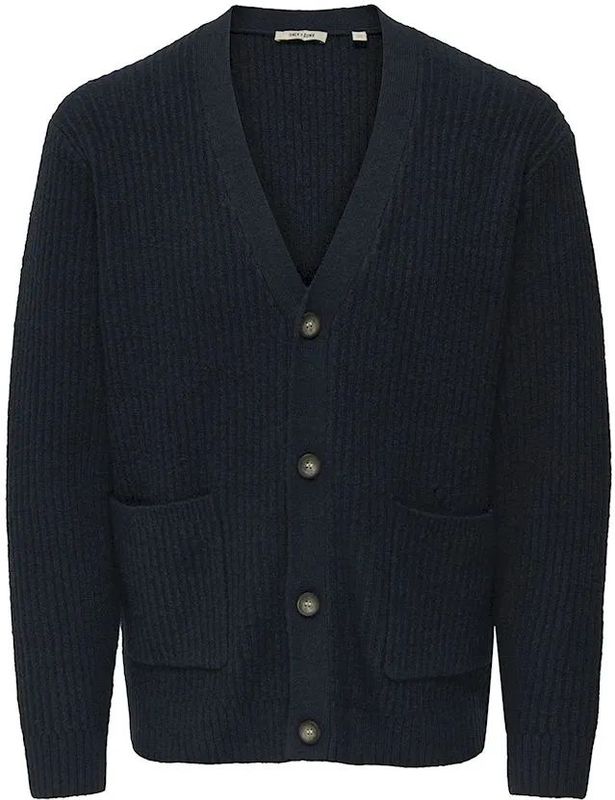 Onsframe - Gebreid Vest - V-Hals - Lange Mouwen - Halve Knoopsluiting - Relaxed Fit