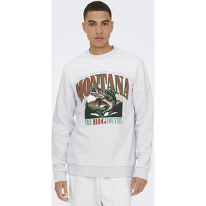 Only & Sons - ONSCERES - Sweatshirt - Bruin / Grijs Gemêleerd / Groen / Zwart