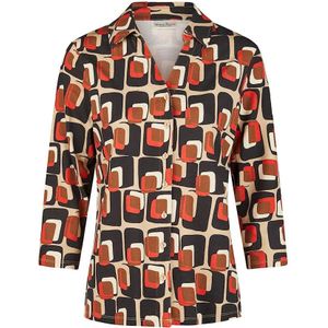 Barbara Lebek - Blouse - Bruin - Allover Print