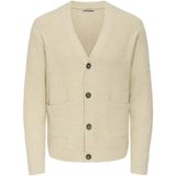 Onsframe - Gebreid Vest - V-Hals - Lange Mouwen - Halve Knoopsluiting - Relaxed Fit