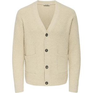 Onsframe - Gebreid Vest - V-Hals - Lange Mouwen - Halve Knoopsluiting - Relaxed Fit