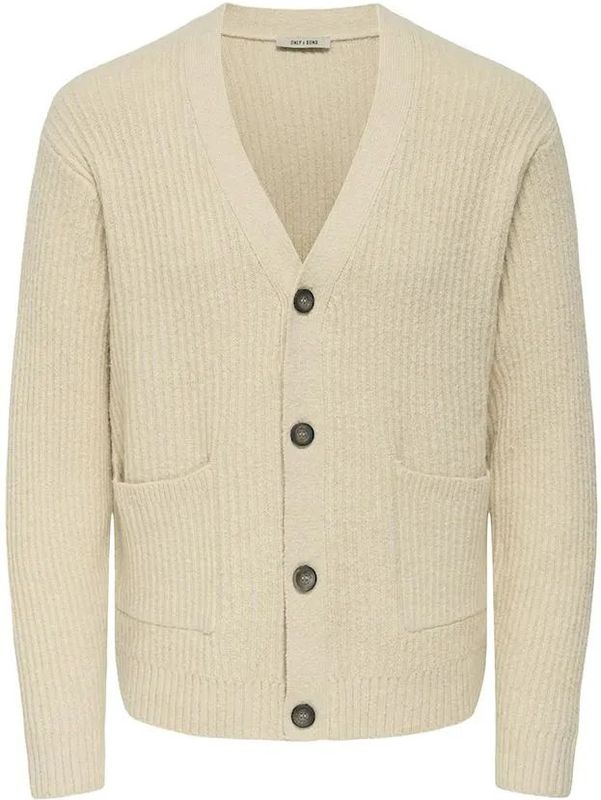 Onsframe - Gebreid Vest - V-Hals - Lange Mouwen - Halve Knoopsluiting - Relaxed Fit