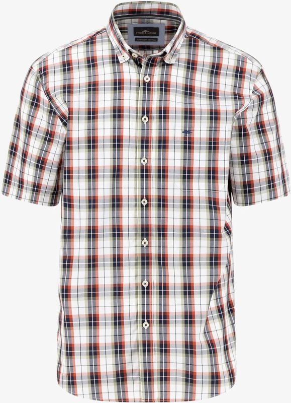 Fynch Hatton - 14078011 - Overhemd - Geruit - Korte Mouwen