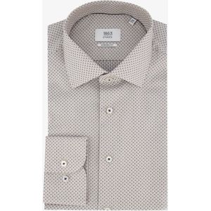 ETERNA 1863 Overhemd donkerbruin, Gestructureerd