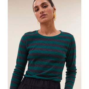 by-bar - T-shirt - Groen - Big Stripe