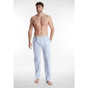 Tom Tailor - Dakota - Pyjamabroek - Blauw - Logoband - Zijzakken - Los - Ademend - Elastisch