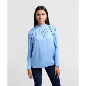 YAYA Blouse Satin Turtle Neck