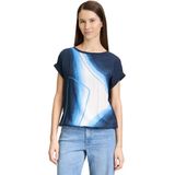 Betty & Co - Casual Shirt - Blauw - Viscose - Grafische Print