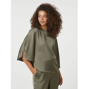 Neo Noir - Top Liora Heavy Sateen - Groen