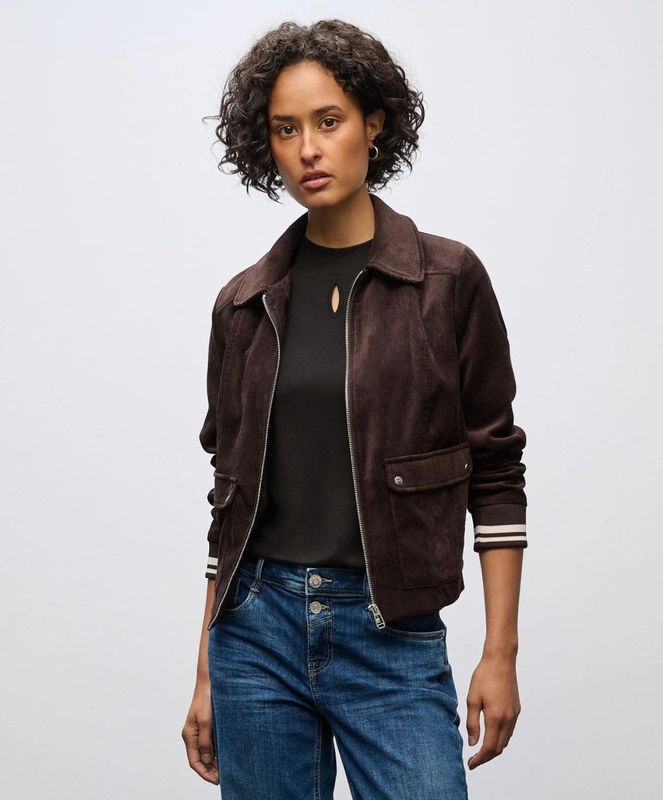 Street One Dames Shirt met uitgesneden detail in Bruin, in size: 34