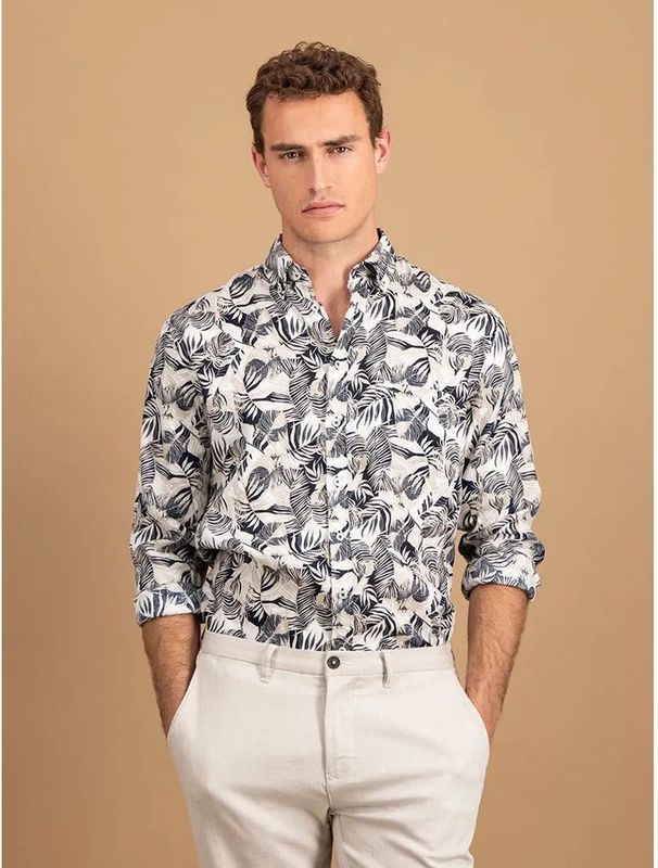 Fynch Hatton - Summer Linen Prints - Overhemd - Lange Mouwen