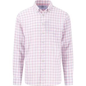 Fynch Hatton - Linnen Ruit B.d. - Overhemd - Lange Mouwen