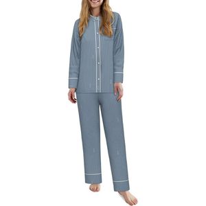 Tom Tailor - Pyjama - Blauw - Lange Broek - Nachtgoedcollectie