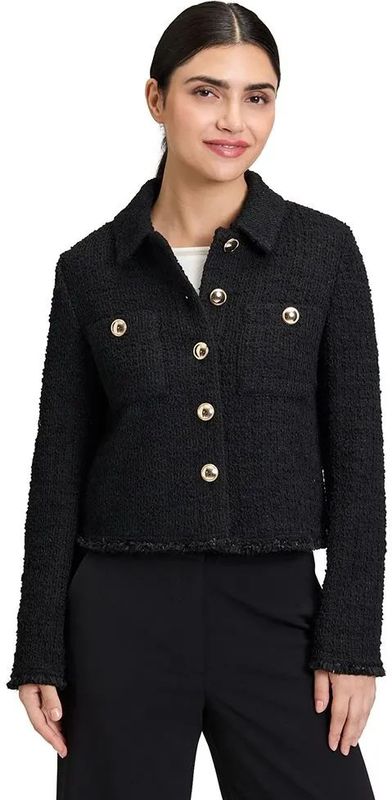 Betty Barclay - Multicolor Blazer Jas - Zwart - Dames - Klassieke Overhemdkraag