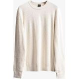 Hugo - Moderne Geribbelde Velours Sweater - Wit - Heren