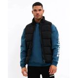Malelions - Matt Crinkle Padded Vest - Zwart - Gewatteerde Bodywarmer