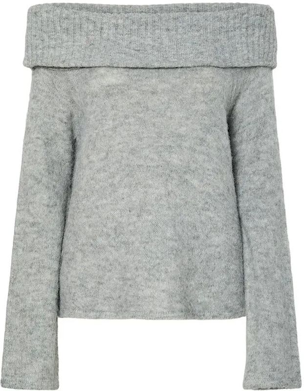 PIECES - PCPAM - Trui - Grijs gemêleerd - Lange mouw