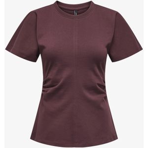 Only - Onlmarie Life S/S Ruching TOP JRS N - T-shirt - Rood