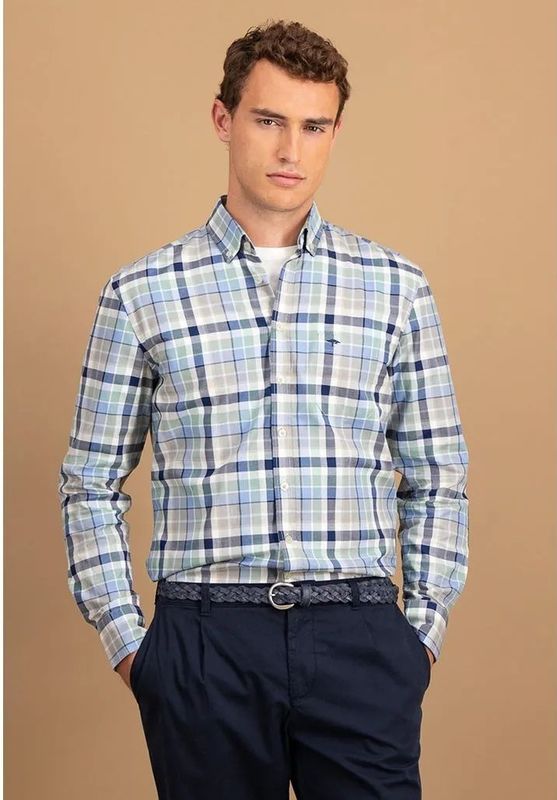 FYNCH-HATTON Overhemd  marine / lichtblauw / mintgroen / wit