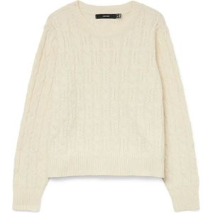 Vero Moda - Vmaries Ls O-neck Cable Pullover - Birch - Dames