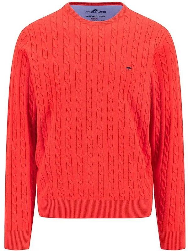 Fynch-Hatton - Ref.1412 224 - Gebreide Trui - Blauw - 100% Katoen