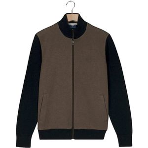 Baileys - 522093 - Vest - Dark Taupe - Lange Mouw - Regular Fit