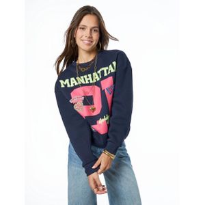 My Jewellery - Sweater Manhattan Patch - Blauw