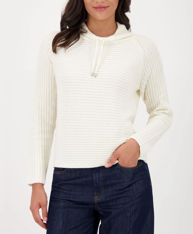 monari - Verona - Trui - Ecru - Knitwear - Lange Mouw