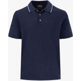 Fynch-Hatton - Poloshirt - Blauw - Katoen/Linnen - Regular Fit