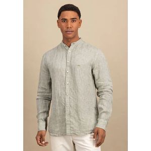 Overhemd - Effen - Linnen - Lange Mouw - Regular Fit
