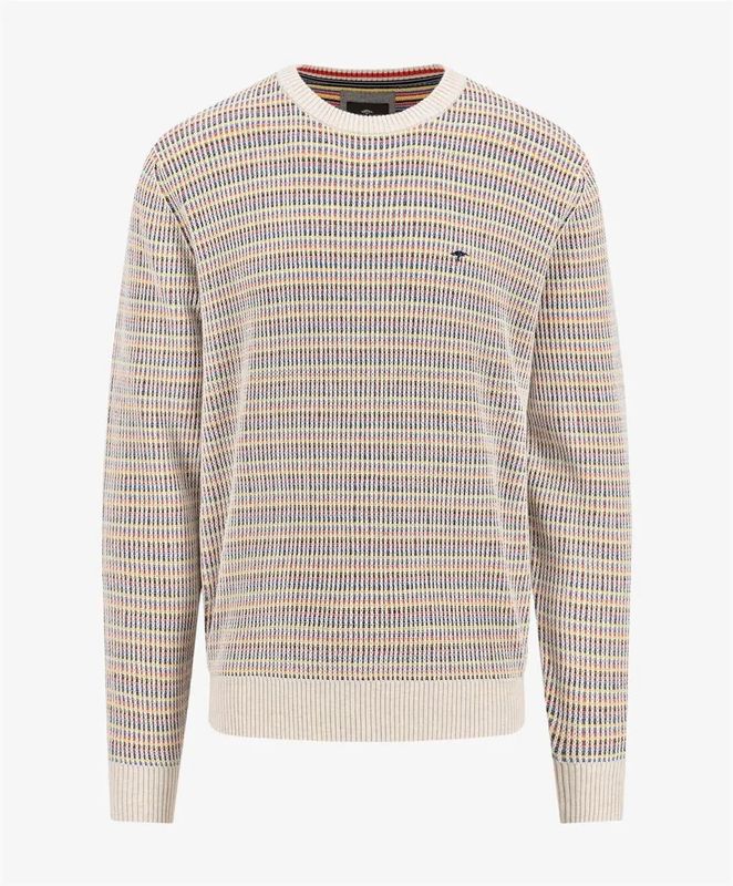 Fynch Hatton - 1412608 - Meerkleurige Visserstrui - O-Hals