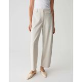 Straight leg stoffen broek met paspelzak aan de achterkant, model 'Mette'