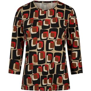 Barbara Lebek - Top - Bruin - Allover Print