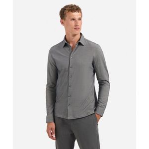 No Excess - Overhemd - Donkergrijs - Regular Fit - Lange Mouw