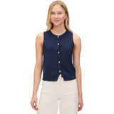 Betty & Co - Gebreid Vest - Blauw - Dames