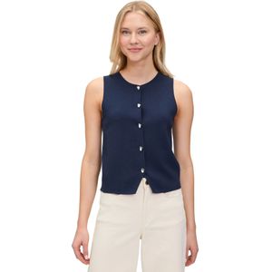 Betty & Co - Gebreid Vest - Blauw - Dames