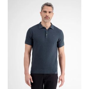 Lerros - Poloshirt - Classic Navy - Gebreide Polo met Klassiek Geknoopte Kraag