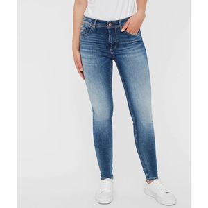 VERO MODA Mid Waist Skinny Jeans Lux met Biologisch Katoen VMLUX Medium Blue Denim