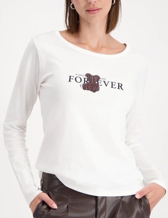 monari Shirt  donkerbruin / zwart / wit