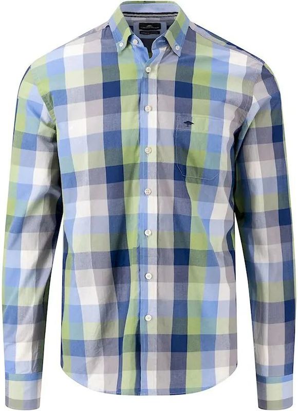 Fynch-Hatton - Overhemd - Blauw - Geruit