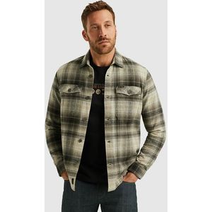 PME Legend - Overshirt - Beige - Geruit - Lange Mouwen