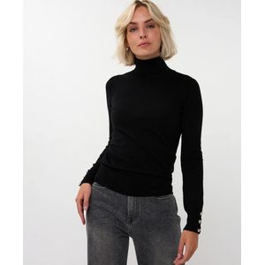 EsQualo - W25 07709 000 - Trui - Zwart - Col - Dames