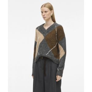 ROUGE EDIT Trui  beige / bruin / donkergrijs