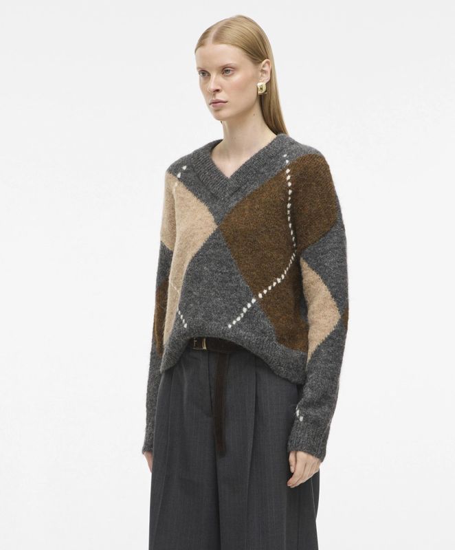 ROUGE EDIT Trui  beige / bruin / donkergrijs