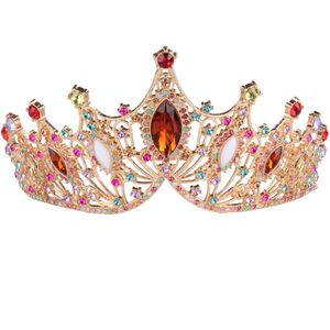 Metalen Tiara 'Zaria' Goud/Multicolor