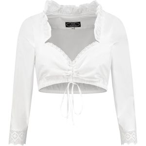 Dirndl Blouse 3/4 Mouw Kant Wit